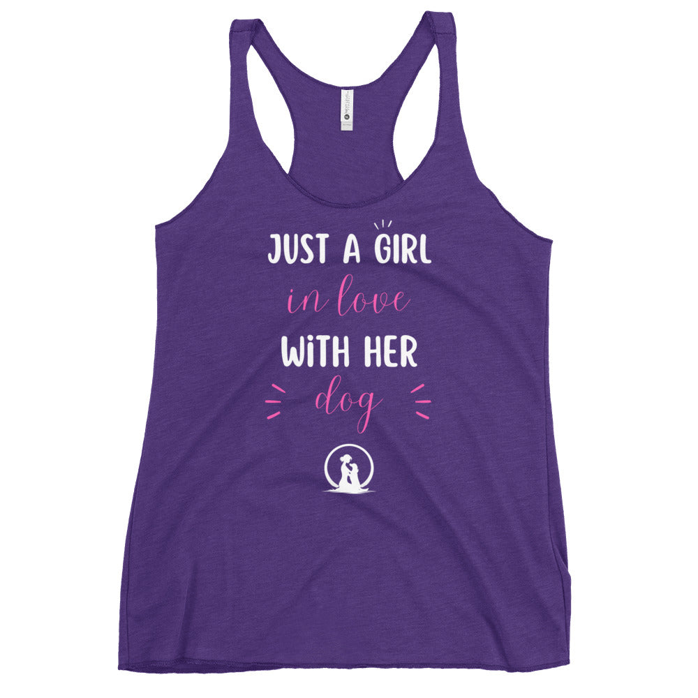 Just a Girl in Love with Her Dog Women's Racerback Tank