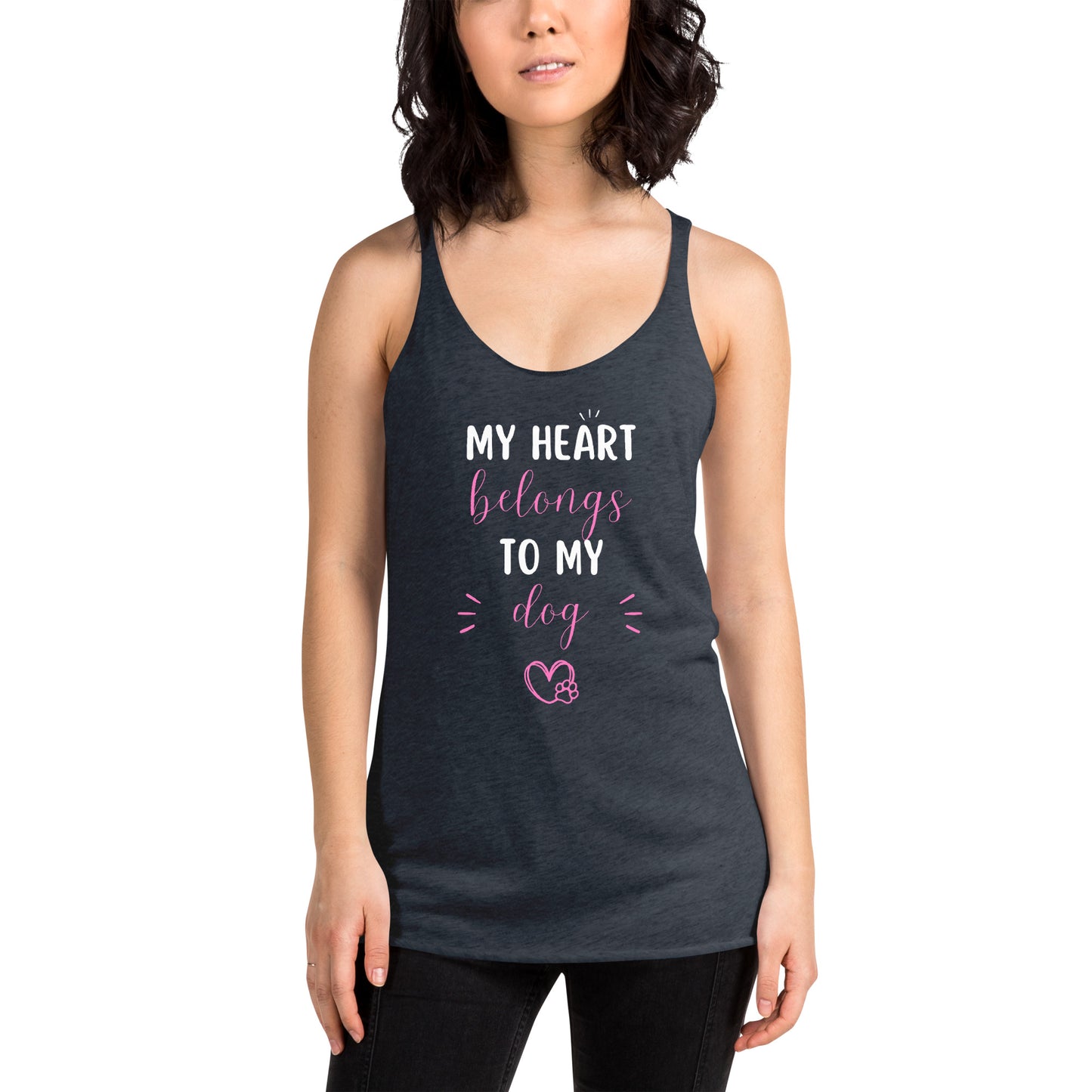 My Heart Belongs to My Dog Women’s Racerback Tank