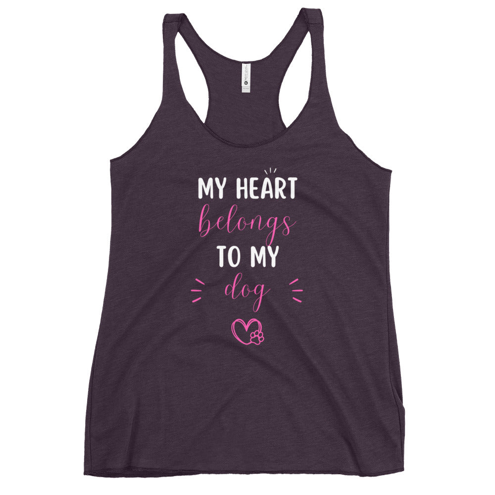 My Heart Belongs to My Dog Women’s Racerback Tank