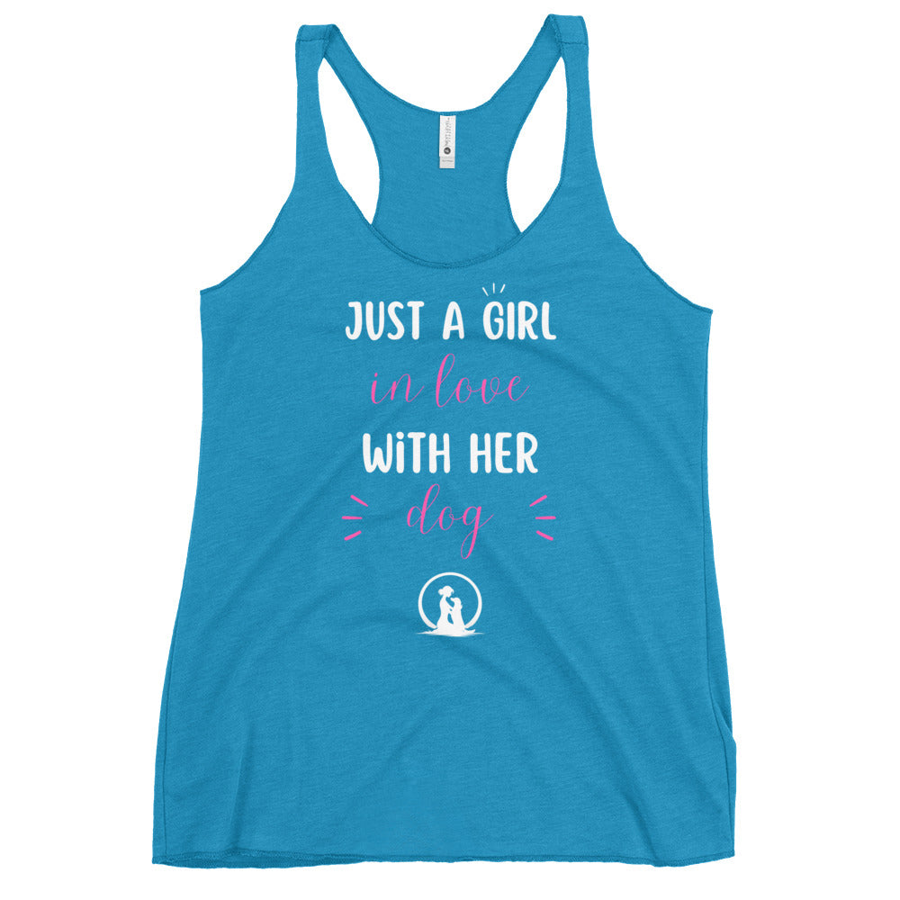 Just a Girl in Love with Her Dog Women's Racerback Tank