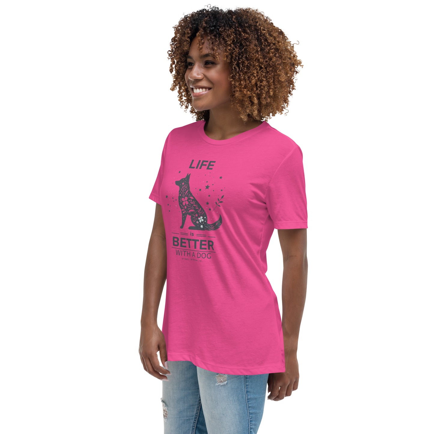 Life is Better with a Dog… or Two Women's Relaxed T-Shirt